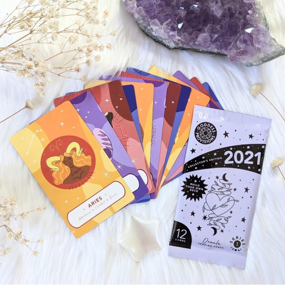 Zodiac Oracle Card Set with Astrological Designs